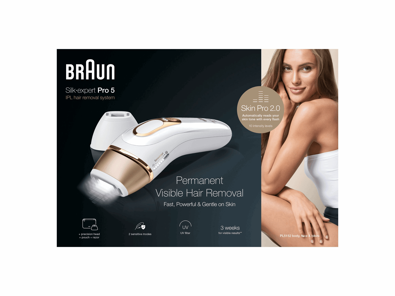 Braun Epilierer Pro PL5152 White/Gold Braun Epilierer Pro PL5152 White/Gold